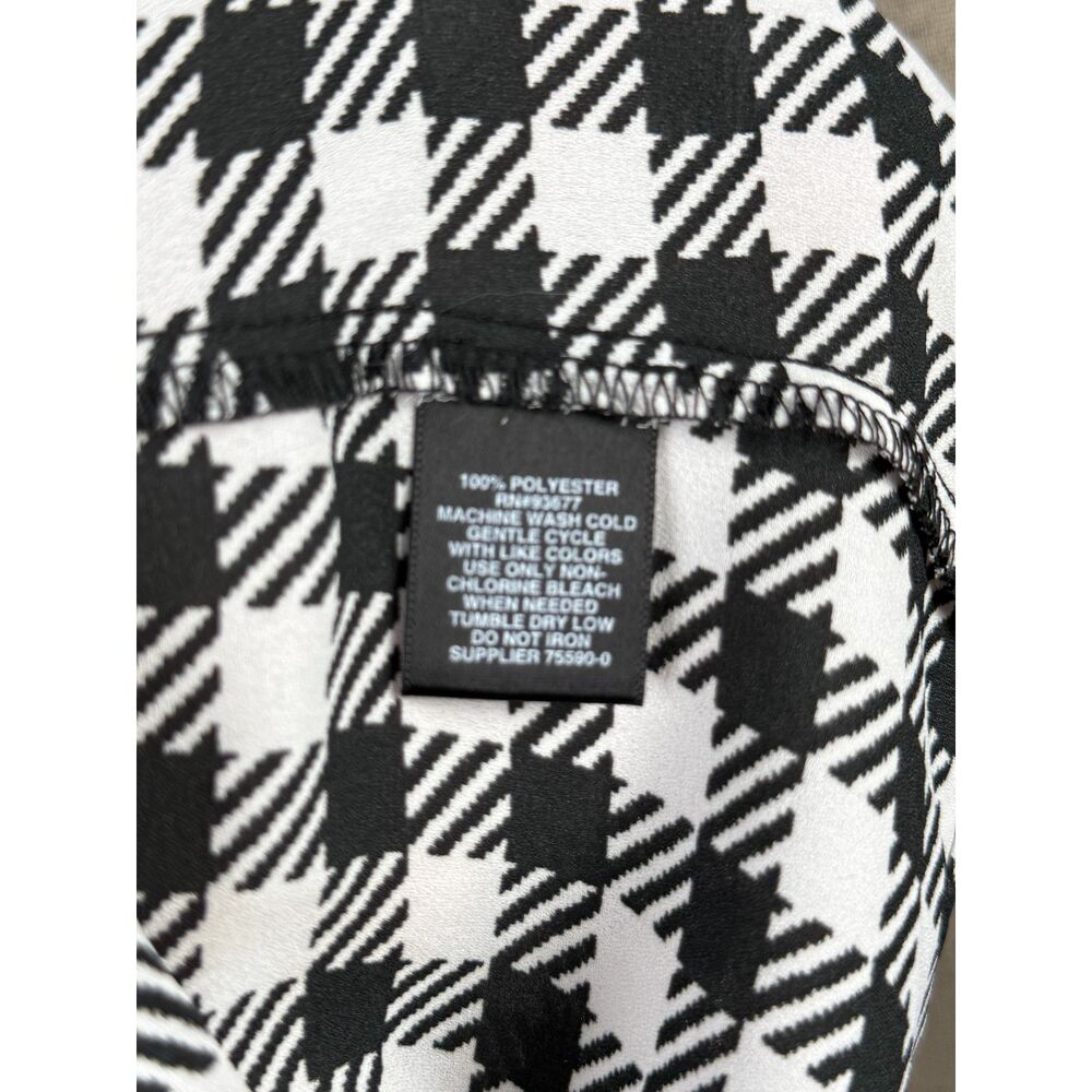 Bold Elements Womens Houndstooth Lace Up Ruffle Strap Tank Size XL Black - Picture 5 of 6